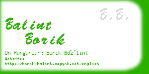 balint borik business card